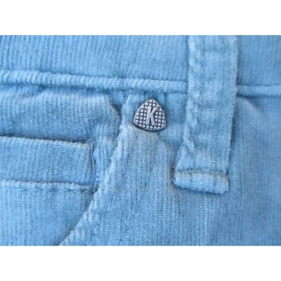 Kut From The Kloth Corduroy Pants Women's Size 12 Diana Skinny Teal Blue New - Picture 7 of 15